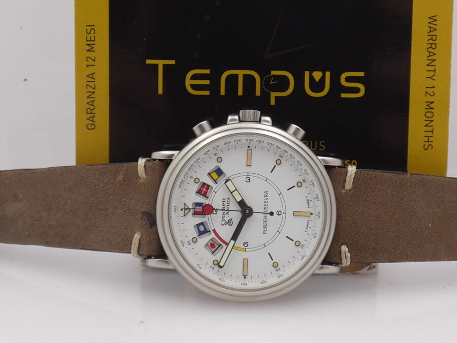 Cronografo da Regata Crockett&Jones Yachttimers Acciaio Carica Manuale ANNI '80 - immagine 2