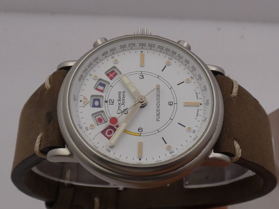 Cronografo da Regata Crockett&Jones Yachttimers Acciaio Carica Manuale ANNI '80