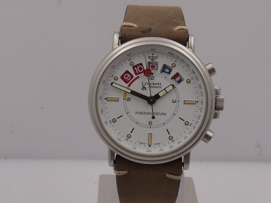 Cronografo da Regata Crockett&Jones Yachttimers Acciaio Carica Manuale ANNI '80 - immagine 11