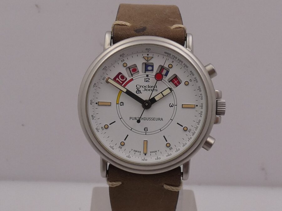 Cronografo da Regata Crockett&Jones Yachttimers Acciaio Carica Manuale ANNI '80 - immagine 8
