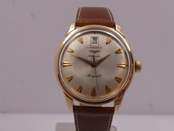 Longines Conquest 7290 Oro Massiccio 18 Kt Automatic Date ANNI '90 TOP CONDITION