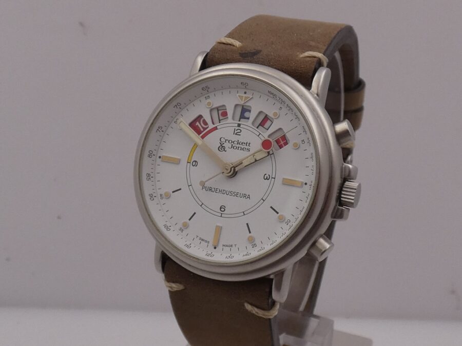 Cronografo da Regata Crockett&Jones Yachttimers Acciaio Carica Manuale ANNI '80 - immagine 9