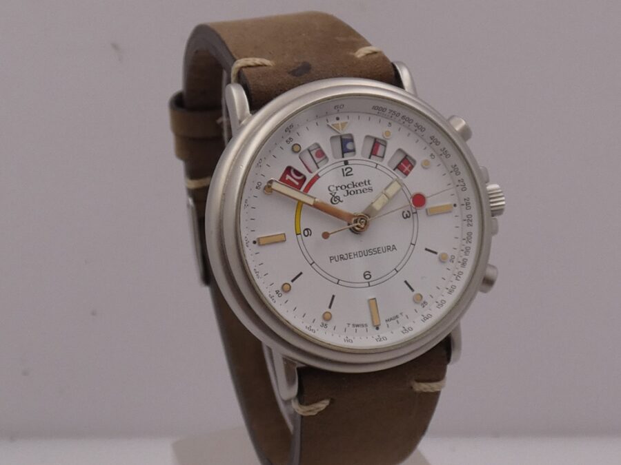 Cronografo da Regata Crockett&Jones Yachttimers Acciaio Carica Manuale ANNI '80 - immagine 10
