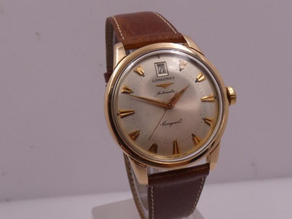 Longines Conquest 7290 Oro Massiccio 18 Kt Automatic Date ANNI '90 TOP CONDITION
