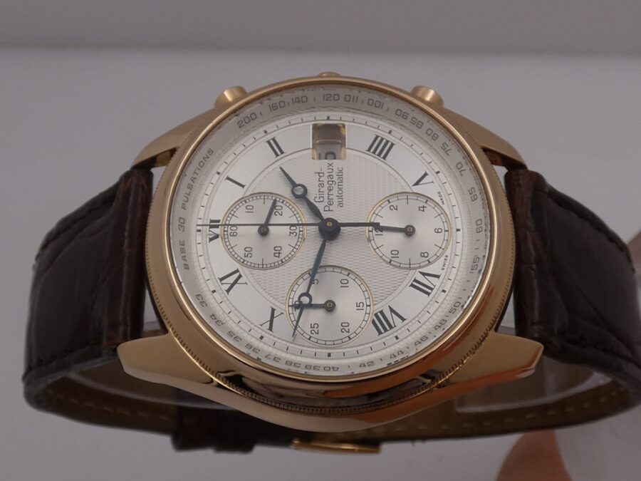 Cronografo Girard Perreguax Olimpico GP4900 Oro Rosa 18 Kt Automatic Date ANNI '2000s