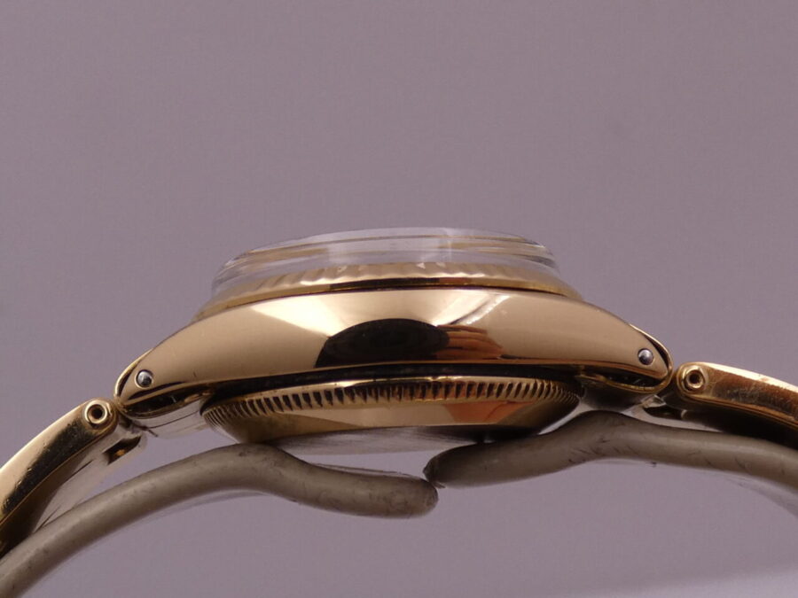 Rolex Datejust Lady 6517 Oro 18 Kt Textured Dial ANNO 1971 Automatico Bracciale a Rivetti - immagine 12