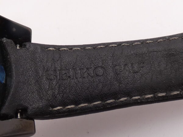 Cronografo Seiko Sportura 7T62-0KV0 NUOVO BOX & PAPERS Acciaio BLACK PVD