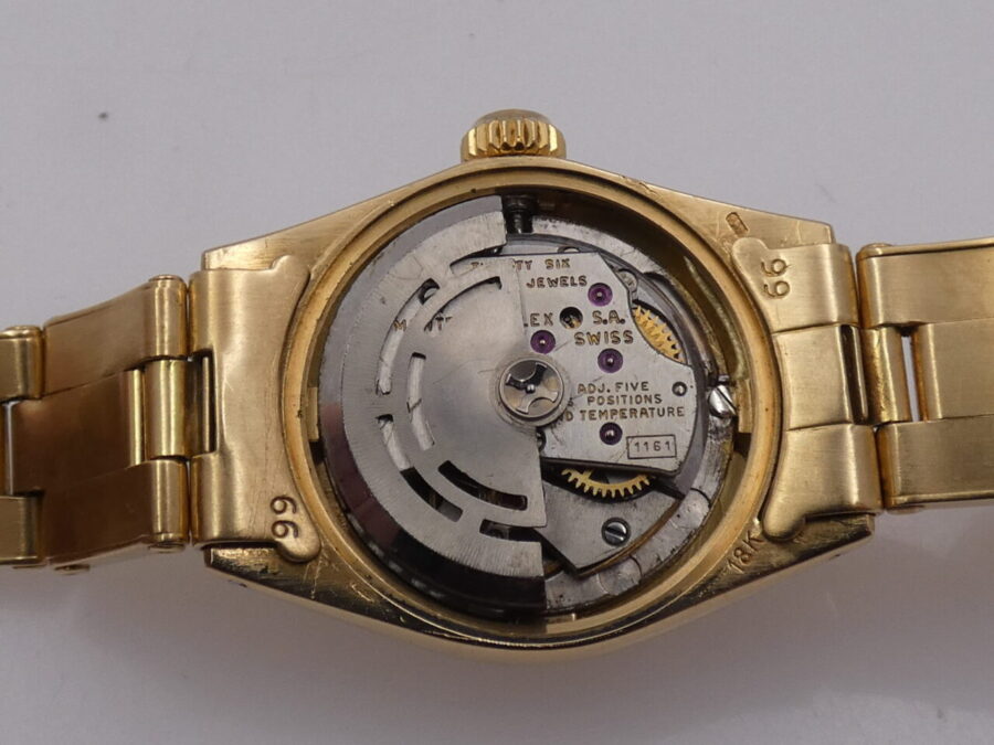 Rolex Datejust Lady 6517 Oro 18 Kt Textured Dial ANNO 1971 Automatico Bracciale a Rivetti - immagine 16