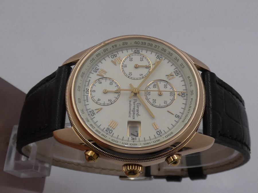 Cronografo Girard Perregaux Olimpico GP4900 Oro Rosa 18 KT Automatico ANNI '2000s - immagine 3