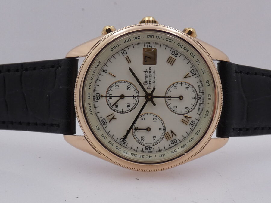 Cronografo Girard Perregaux Olimpico GP4900 Oro Rosa 18 KT Automatico ANNI '2000s - immagine 4