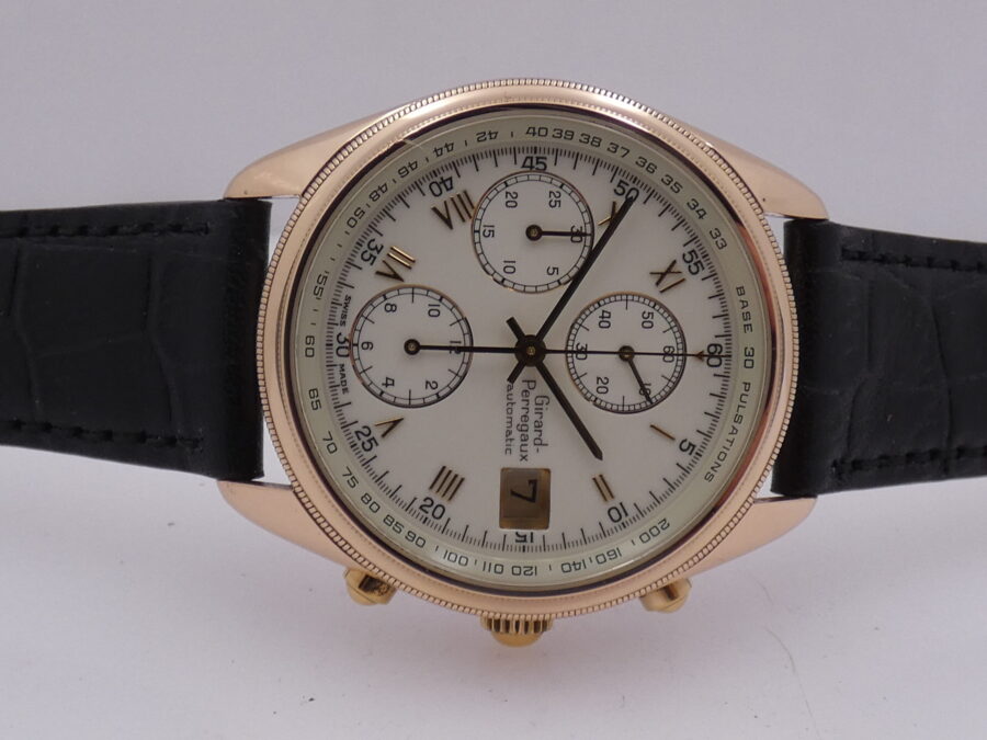 Cronografo Girard Perregaux Olimpico GP4900 Oro Rosa 18 KT Automatico ANNI '2000s - immagine 6