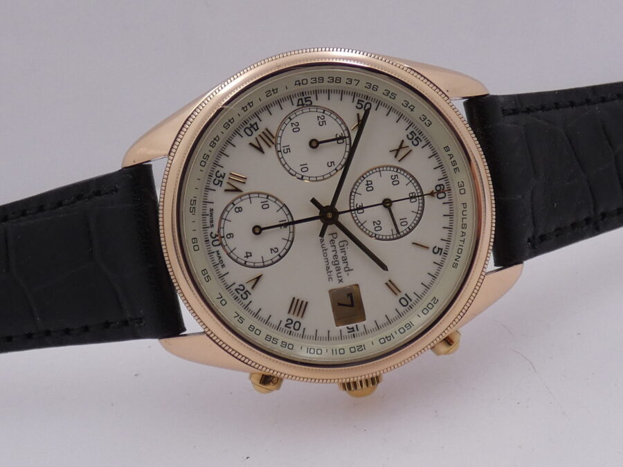 Cronografo Girard Perregaux Olimpico GP4900 Oro Rosa 18 KT Automatico ANNI '2000s - immagine 7