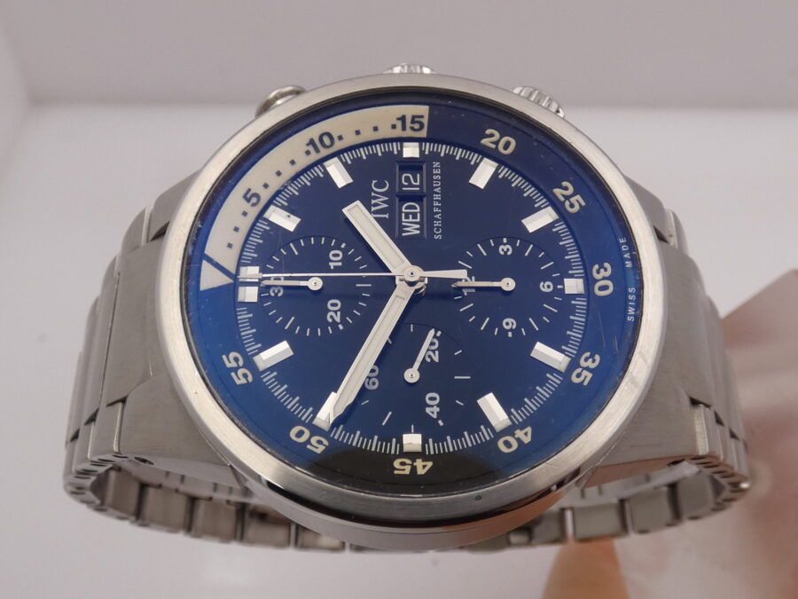 Cronografo Iwc Aquatimer Day-Date 3719 BOX,PAPERS & STICKERS Acciaio Anno 2005 Braccialato Automatico