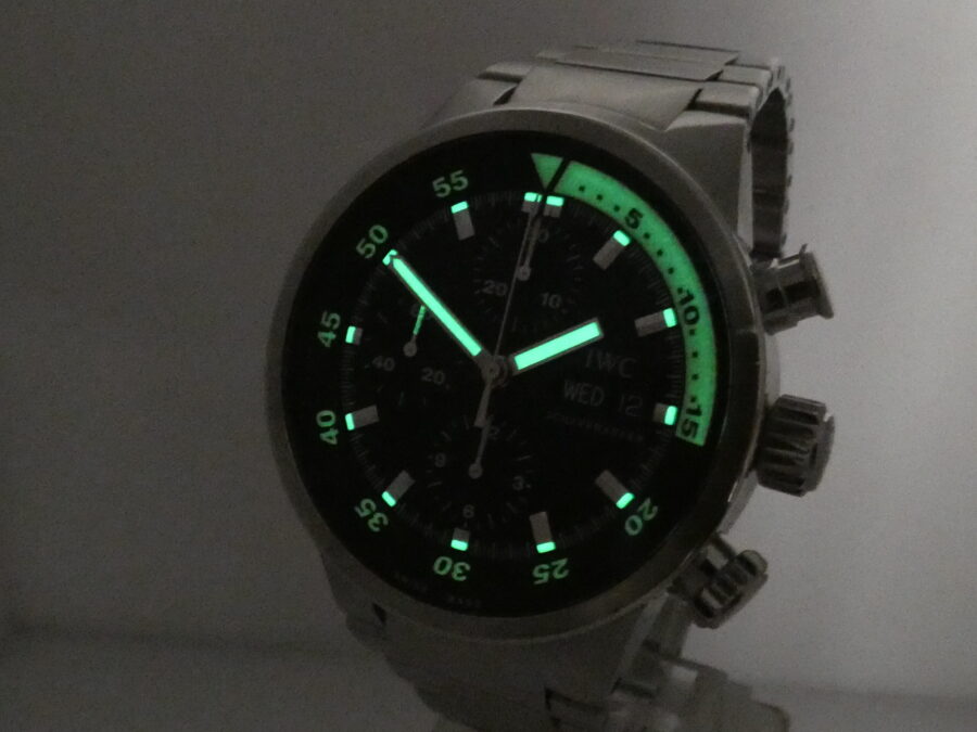 Cronografo Iwc Aquatimer Day-Date 3719 BOX,PAPERS & STICKERS Acciaio Anno 2005 Braccialato Automatico - immagine 11