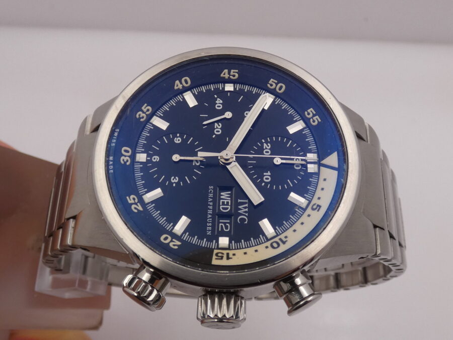 Cronografo Iwc Aquatimer Day-Date 3719 BOX,PAPERS & STICKERS Acciaio Anno 2005 Braccialato Automatico - immagine 3