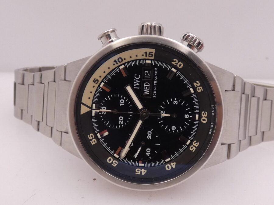 Cronografo Iwc Aquatimer Day-Date 3719 BOX,PAPERS & STICKERS Acciaio Anno 2005 Braccialato Automatico - immagine 4