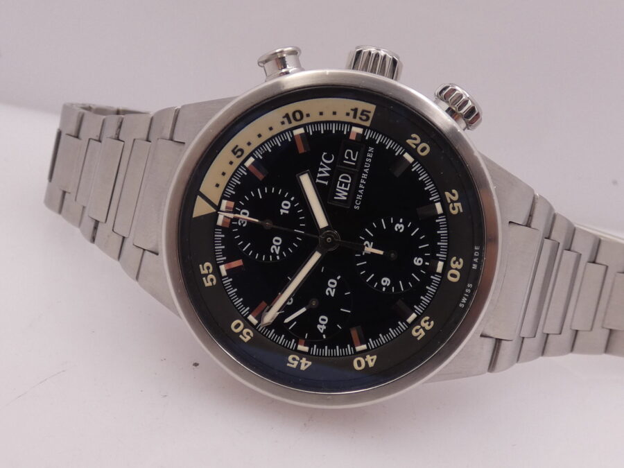 Cronografo Iwc Aquatimer Day-Date 3719 BOX,PAPERS & STICKERS Acciaio Anno 2005 Braccialato Automatico - immagine 5