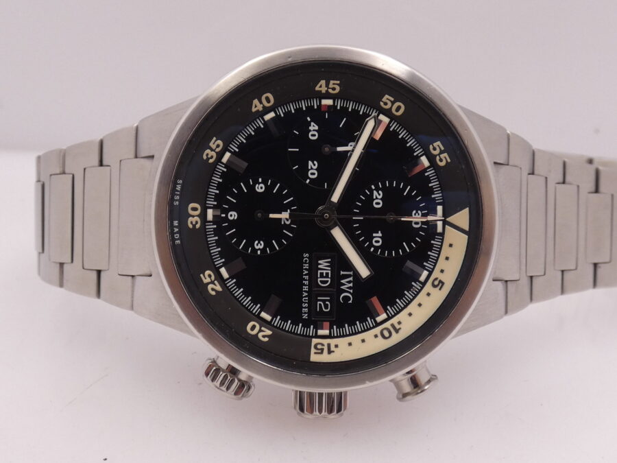 Cronografo Iwc Aquatimer Day-Date 3719 BOX,PAPERS & STICKERS Acciaio Anno 2005 Braccialato Automatico - immagine 6