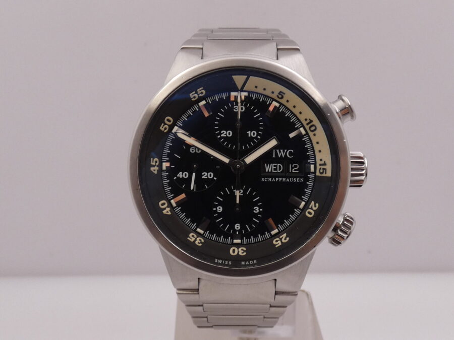 Cronografo Iwc Aquatimer Day-Date 3719 BOX,PAPERS & STICKERS Acciaio Anno 2005 Braccialato Automatico - immagine 8