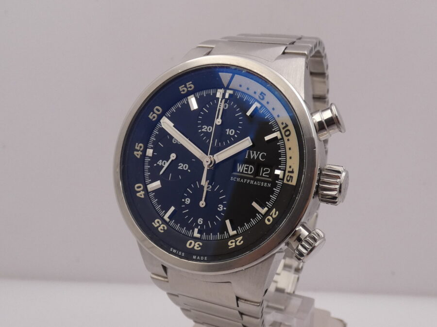 Cronografo Iwc Aquatimer Day-Date 3719 BOX,PAPERS & STICKERS Acciaio Anno 2005 Braccialato Automatico - immagine 9