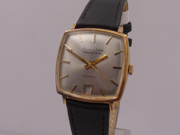 Untouched Philip Watch Oro Massiccio 18 Kt Automatic Date NEVER POLISHED Anni '60