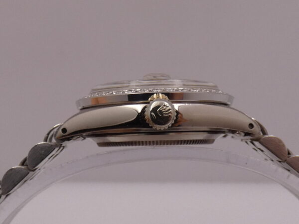 Rolex Datejust Boy Oro Bianco 18 Kt 6827 Diamonds Dial & Bezel ANNO 1975 WITH BOX Mid-Size Watch