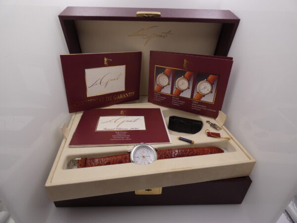 Cronografo Le Guet Moonphases 2690 BOX & PAPERS Acciaio Automatico ANNI '2000s
