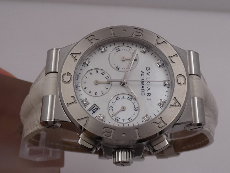 Cronografo Bulgari Diagono CH35S MOP DIAL WITH BOX Acciaio ANNI '2000s