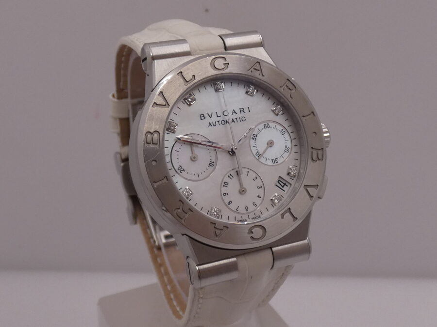 Cronografo Bulgari Diagono CH35S MOP DIAL WITH BOX Acciaio ANNI '2000s - immagine 7