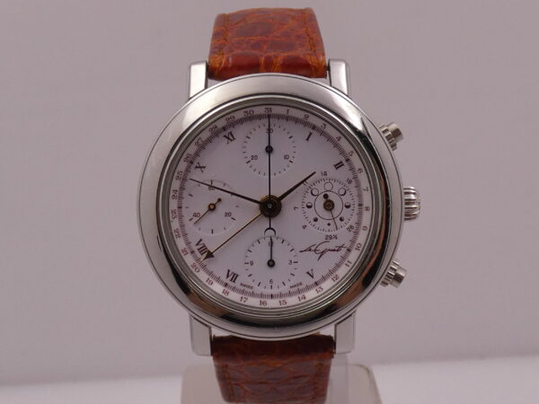 Cronografo Le Guet Moonphases 2690 BOX & PAPERS Acciaio Automatico ANNI '2000s