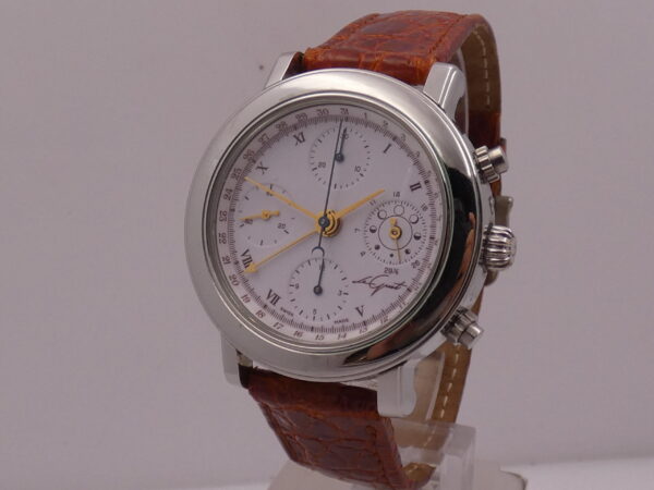 Cronografo Le Guet Moonphases 2690 BOX & PAPERS Acciaio Automatico ANNI '2000s