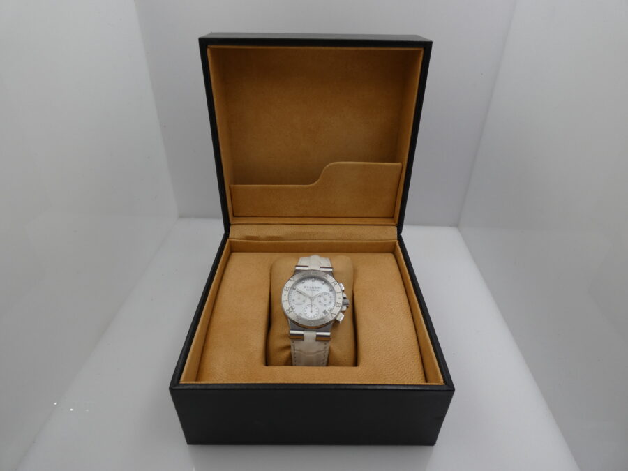 Cronografo Bulgari Diagono CH35S MOP DIAL WITH BOX Acciaio ANNI '2000s - immagine 9
