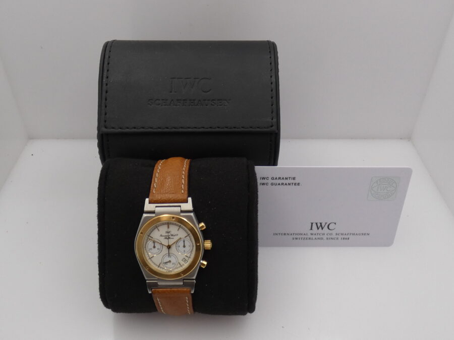 Cronografo IWC Ingenieur 3733 Acciaio & Oro 18 Kt NEW OLD STOCK Mai Indossato ANNI '90 - immagine 9