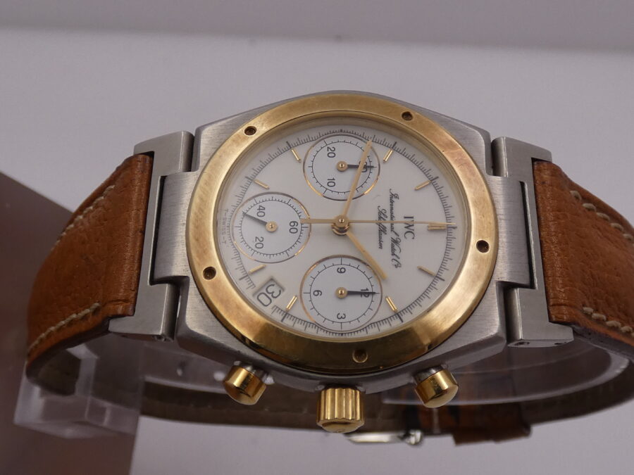 Cronografo IWC Ingenieur 3733 Acciaio & Oro 18 Kt NEW OLD STOCK Mai Indossato ANNI '90 - immagine 3