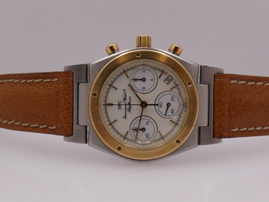 Cronografo IWC Ingenieur 3733 Acciaio & Oro 18 Kt NEW OLD STOCK Mai Indossato ANNI '90 - immagine 4
