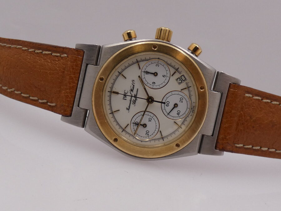 Cronografo IWC Ingenieur 3733 Acciaio & Oro 18 Kt NEW OLD STOCK Mai Indossato ANNI '90 - immagine 5