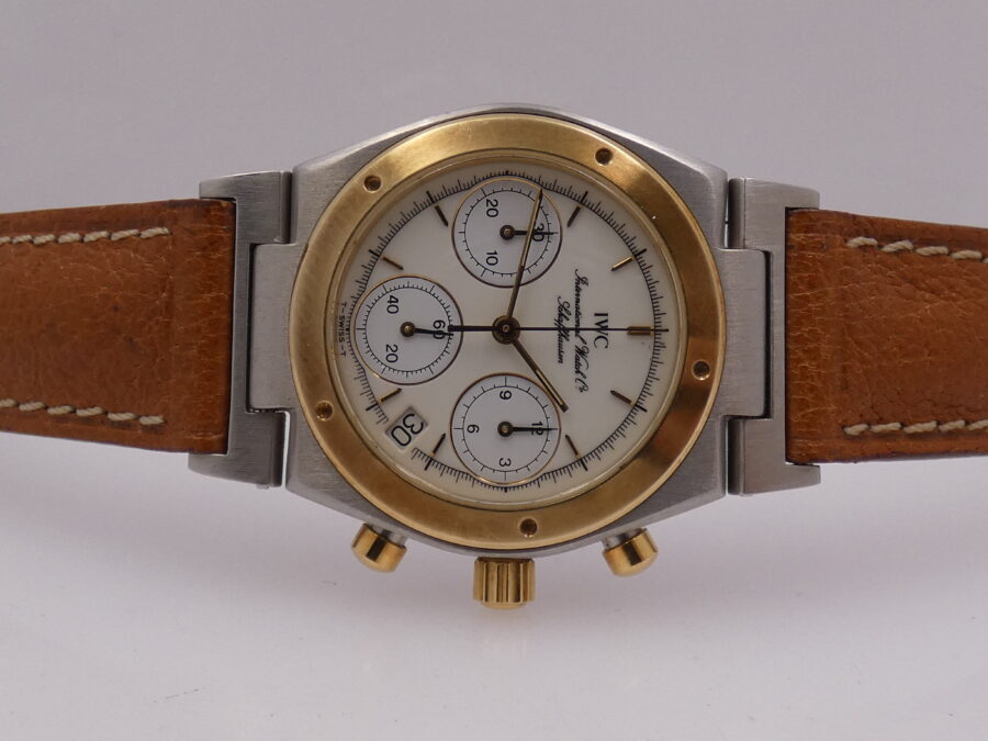 Cronografo IWC Ingenieur 3733 Acciaio & Oro 18 Kt NEW OLD STOCK Mai Indossato ANNI '90 - immagine 6