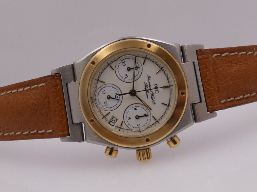 Cronografo IWC Ingenieur 3733 Acciaio & Oro 18 Kt NEW OLD STOCK Mai Indossato ANNI '90 - immagine 7
