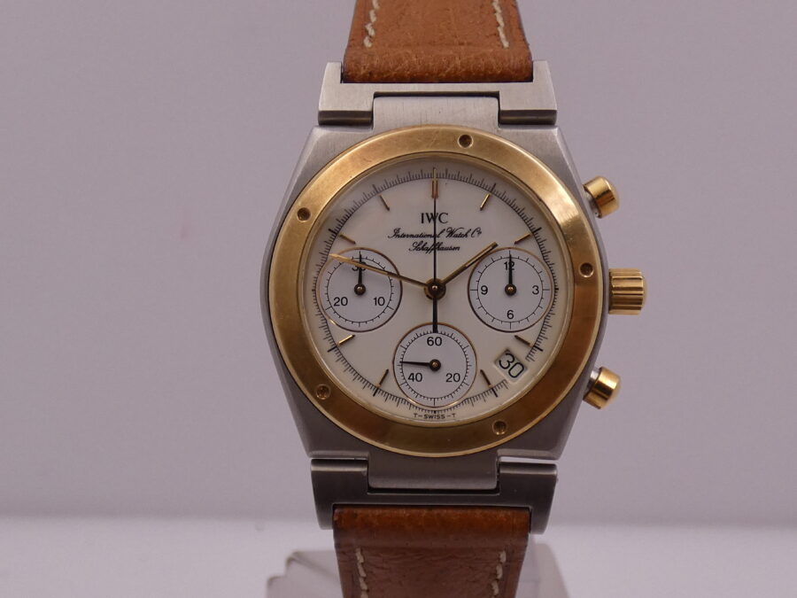 Cronografo IWC Ingenieur 3733 Acciaio & Oro 18 Kt NEW OLD STOCK Mai Indossato ANNI '90 - immagine 8