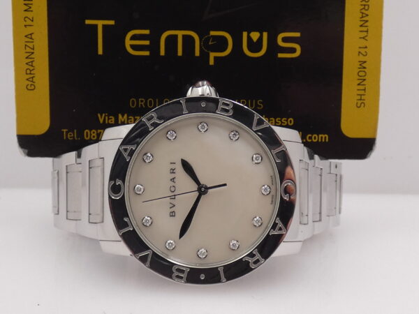 Bulgari Bulgari BBL37S MOP Diamond Dial BOX & PAPERS Anno 2012 Acciaio Automatico