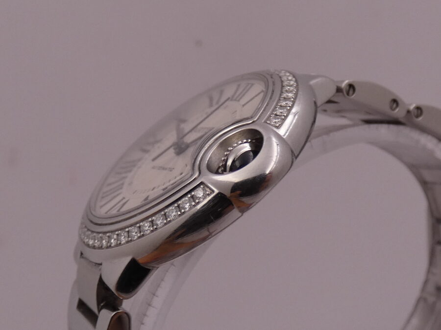 Cartier Ballon Blue 3489 Diamond Bezel BOX & PAPERS Acciaio Braccialato - immagine 15