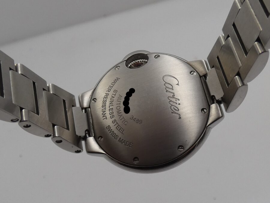 Cartier Ballon Blue 3489 Diamond Bezel BOX & PAPERS Acciaio Braccialato - immagine 16
