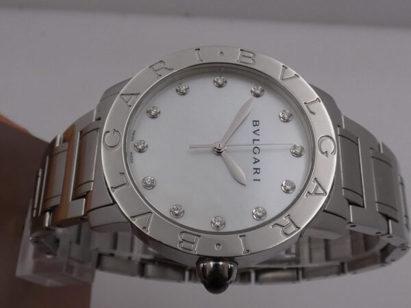 Bulgari Bulgari BBL37S MOP Diamond Dial BOX & PAPERS Anno 2012 Acciaio Automatico