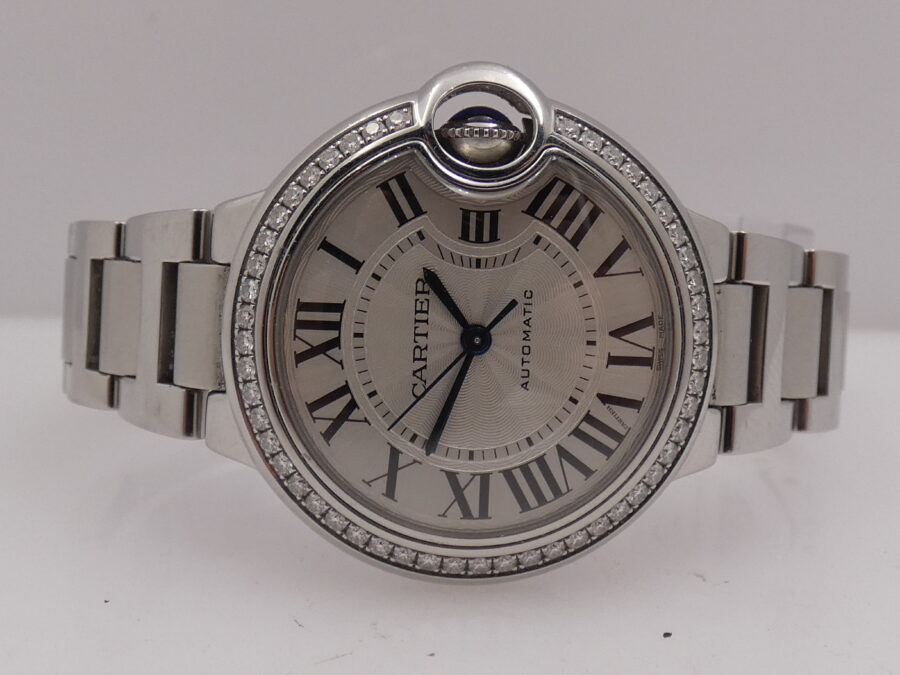 Cartier Ballon Blue 3489 Diamond Bezel BOX & PAPERS Acciaio Braccialato - immagine 4