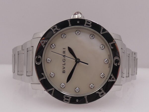 Bulgari Bulgari BBL37S MOP Diamond Dial BOX & PAPERS Anno 2012 Acciaio Automatico