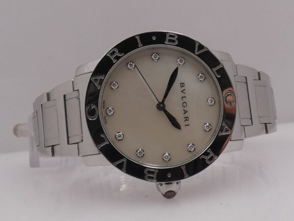Bulgari Bulgari BBL37S MOP Diamond Dial BOX & PAPERS Anno 2012 Acciaio Automatico