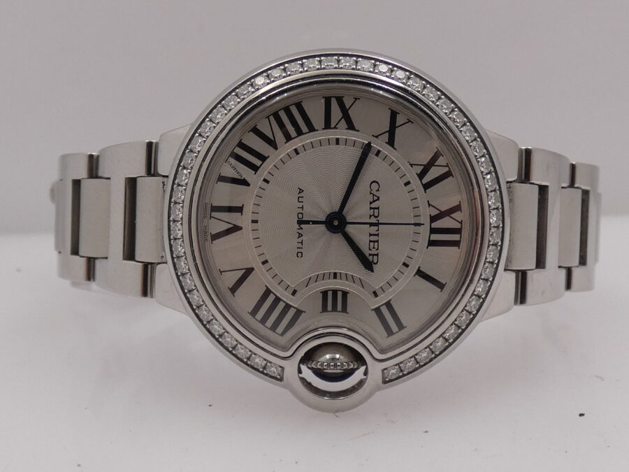 Cartier Ballon Blue 3489 Diamond Bezel BOX & PAPERS Acciaio Braccialato - immagine 6