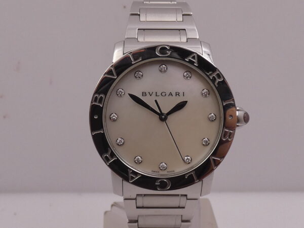 Bulgari Bulgari BBL37S MOP Diamond Dial BOX & PAPERS Anno 2012 Acciaio Automatico
