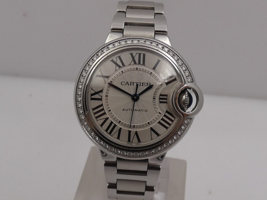 Cartier Ballon Blue 3489 Diamond Bezel BOX & PAPERS Acciaio Braccialato - immagine 8