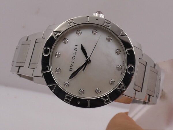 Bulgari Bulgari BBL37S MOP Diamond Dial BOX & PAPERS Anno 2012 Acciaio Automatico